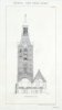 Gevel van de toren, onderste deel als doorsnede