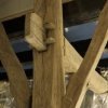 Interieur, detail van gebintconstructie in het "nieuwe" bedrijfsgedeelte