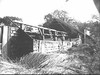 De schuur van de boerderij tijdens de restauratie