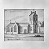 Kerk in 1722 tekening Stellingwerf Collectie Fries Museum - Engwierum - 20069964 - RCE -  Nederlands Hervormde Kerk en Toren: kerk in 1722 tekening Stellingwerf Collectie Fries Museum 