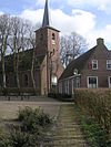 Mitselwier Tsjerke west - Frysk: De Tsjerke fan Mitselwier, fan de westkant sjoen.  kerk van nl:Metslawier