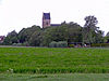 Zicht op Blija vanuit zuidwesten -  Zicht op Blija met Sint-Nicolaaskerk vanuit het zuidwesten