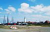 Harlinger vuurtoren -  Harlinger vuurtoren gezien vanaf Harlingen haven 
