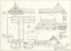 gevels, pl.grond, verdieping, kelder 1:100; siermetselwerk 1:10