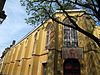 Leeuwarden Bagijnestraat 59 Westerkerk - Westerkerk. Begin 16e eeuwse Bagijnenkerk, oorspronkelijk eenbeukig, in 1684 met een even hoge beuk vergroot en in 1845-'46 o.l.v. stadsarchitect Th. Romein. 