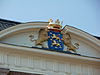Provinciehuis Leeuwarden wapen -  Detailfoto van het wapen op het provinciehuis in Leeuwarden 