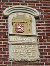 Leeuwarden - Grote Kerkstraat 43 - Aed Levwerd - gevelsteen -  Grote Kerkstraat 43, Leeuwarden: gevelsteen 