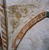 Interieur koor, noordmuur, westzwik van het boogveld- Abraham, na restauratie - Britsum - 20332650 - RCE -  Nederlands Hervormde Kerk: Interieur koor, noordmuur, westzwik van het boogveld: Abraham, na restauratie 