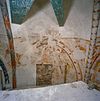 Interieur koor, noordoostelijke deel apsis, zwik links-Jacob, boogveld links- Christus op de Olijfberg, boogveld rechts- de Judaskus en zwik rechts- Mozes, na restauratie - Britsum - 20332667 - RCE -  Nederlands Hervormde Kerk: Interieur koor, noordoostelijke deel apsis, zwik links:Jacob, boogveld links: Christus op de Olijfberg, boogveld rechts: de Judaskus en zwik rechts: Mozes, na restauratie 