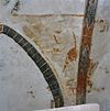 Interieur koor, noordmuur, oostzwik van het boogveld- IsaÃ¤c,na restauratie - Britsum - 20332657 - RCE -  Nederlands Hervormde Kerk: Interieur koor, noordmuur, oostzwik van het boogveld: IsaÃ¤c,na restauratie 