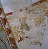 Interieur koor, zuidoostelijke deel apsis, detail oostelijke gewelfaanzet- David met harp, na restauratie - Britsum - 20332702 - RCE -  Nederlands Hervormde Kerk: Interieur koor, zuidoostelijke deel apsis, detail oostelijke gewelfaanzet: David met harp, na restauratie 