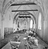 Interieur, overzicht naar het oosten - Britsum - 20345439 - RCE -  Nederlands Hervormde Kerk: Interieur, overzicht naar het oosten (opmerking: Gefotografeerd voor Monumenten In Nederland Friesland, bladzijde 98) 