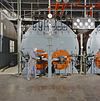 Interieur, voorzijde ketel met operator - Lemmer - 20350306 - RCE -  Ir. D.F. Wouda-Gemaal te Tacozijl: Interieur, voorzijde ketel met operator (opmerking: Werelderfgoed Unesco) 