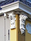 Hoofdstraat46 Beetsterzwaag2 -  Eysingahuis, Hoofdstraat 46 Beetsterzwaag (detail consoles met maskers)