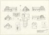 gevels, pl.grond, drsn, 1:100, detail situatie 1:2500 schuur, muuranker, stokhut