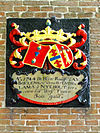 Hippolytuskerk Olterterp2 -  Steen in de toren van de Hippolytuskerk in Olterterp