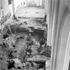 Van af orgelgalerij met ontgraven fundering van de Romaanse kerk - Beekbergen - 20029095 - RCE -  N.H.Kerk: van af orgelgalerij met ontgraven fundering van de Romaanse kerk 