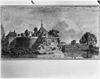 Sabelspoort rondeel bij, naar in kleur gewassen pentekening door J.de Beyer, 1742, Gemeente Museum Arnhem - Arnhem - 20024393 - RCE -  Torens en Poorten: Sabelspoort rondeel bij, naar in kleur gewassen pentekening door J.de Beyer, 1742, Gemeente Museum Arnhem 