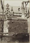 Zicht op detail hervormde kerk met pinakels tijdens restauratie - Arnhem - 20319992 - RCE -  Eusebius- of Grote Kerk (Nederlands Hervormd): Zicht op detail hervormde kerk met pinakels tijdens restauratie 