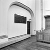 Spaarboog met geluiddempend materiaal er om heen geplaatst aan de west muur van het noordertransept. - Arnhem - 20024800 - RCE -  Eusebius- of Grote Kerk (Nederlands Hervormd): spaarboog met geluiddempend materiaal er om heen geplaatst aan de west muur van het noordertransept. 