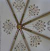 Interieur koor, gewelfschildering met sluitsteen, detail, na restauratie - Vierakker - 20346246 - RCE -  Rooms-katholieke Sint Willibrorduskerk: Interieur koor, gewelfschildering met sluitsteen, detail, na restauratie 