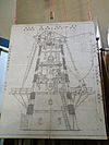 RM 11333, molen interieurtekening -  Interieurtekening van de molen Prins van Oranje, Buren 