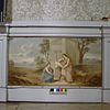 Interieur geschilderd paneel op linnen lambrisering kamer met alkoof - Doetinchem - 20058552 - RCE -  Kasteel de Slangenburg: interieur geschilderd paneel op linnen lambrisering kamer met alkoof 