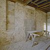 Interieur gebouw II, verdieping, gedeelte kamer, voor restauratie - Loo - 20334633 - RCE -  VLOEDSCHUUR: Interieur gebouw II, verdieping, gedeelte kamer, voor restauratie 