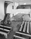 Interieur met preekstoel - Doornspijk - 20059896 - RCE -  N.H.Kerk: interieur met preekstoel 