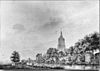 Stadsgezicht tekening van J. Versteegh - Asperen - 20025766 - RCE -  Overzicht en plattegronden: stadsgezicht tekening van J. Versteegh 