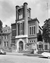 Voorgevel van de voormalige synagoge aan Gerard Noodstraat te Nijmegen - Nijmegen - 20167814 - RCE -  Voormalige synagoge: Voorgevel van de voormalige synagoge aan Gerard Noodstraat te Nijmegen 