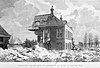 Watersnood 1820 oosterhout -  Flood at Oosterhout, a destroyed house at 20 januari 1820  Watersnood Oosterhout, waarbij een huis op 20 januari 1820 wordt verwoest hoofdgebouw landgoed Oosterhout vallend onder Lent (Nijmegen) 