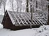 Oud schuurtje met sneeuw in park Brakkestein, Nijmegen -  Old shed with snow in parc Brakkestein, Nijmegen 