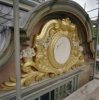 Theekoepel in de steigers, detail daklijst, tijdens restauratie