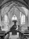 Interieur koor met gewelfschildering - Leur - 20138814 - RCE -  Nederlands Hervormde Kerk: interieur koor met gewelfschildering 