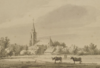 Winterswijk 1734 -  Winterswijk - Church seen from the southeast  Winterswijk - kerk gezien van uit het zuidoosten 