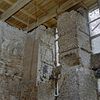 Woontoren zuidoost zijde, zuidoostgevel. Zuidwand met vensters van eerste verdieping. Nooddak uit 1966 - Nederhemert-Zuid - 20340517 - RCE -  Kasteel Nederhemert: Woontoren zuidoost zijde, zuidoostgevel. Zuidwand met vensters van eerste verdieping. Nooddak uit 1966 (opmerking: Gefotografeerd in het kader van Kanjerproject) 
