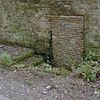 Noordoost toren, voet noordgevel - Nederhemert-Zuid - 20340502 - RCE -  Kasteel Nederhemert: Noordoost toren, voet noordgevel (opmerking: Gefotografeerd in het kader van Kanjerproject) 