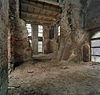 Gezicht uit de zaal in woontoren (in zuidelijke richting) met nooddak uit 1966 - Nederhemert-Zuid - 20340488 - RCE -  Kasteel Nederhemert: Gezicht uit de zaal in woontoren (in zuidelijke richting) met nooddak uit 1966 (opmerking: Boek: 