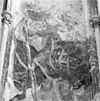 Detail schildering Sint Christophorus op westwand noordbeuk - Zaltbommel - 20219857 - RCE -  Nederlands Hervormde Kerk of Grote of Sint Maartens Kerk en Tore: detail schildering Sint Christophorus op westwand noordbeuk 
