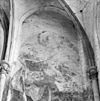 Detail schildering Sint Christophorus op westwand noordbeuk - Zaltbommel - 20219856 - RCE -  Nederlands Hervormde Kerk of Grote of Sint Maartens Kerk en Tore: detail schildering Sint Christophorus op westwand noordbeuk 