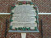 Tjamsweer - kerk - gevelsteen toren -  Gevelsteen in de kerk van Tjamsweer met vermelding van de bouwperiode van de toren (1748-1776).