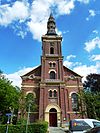 Farmsum - kerk - voorgevel -  19e eeuwse Kerk van Farmsum (Delfzijl, Groningen, Nederland). 