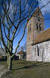 Exterieur GEDEELTE VAN DE ZUIDGEVEL - Godlinze - 20261956 - RCE -  Nederlands Hervormde Kerk: Exterieur GEDEELTE VAN DE ZUIDGEVEL 