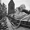 Ter hoogte van dakvoet met de net gestorte beton (ring) balk. - Godlinze - 20078788 - RCE -  Ned.Herv.Kerk: ter hoogte van dakvoet met de net gestorte beton (ring) balk. 