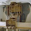 INTERIEUR, OVERZICHT ORGELKAST (LEEG), KLEURONDERZOEK - Groningen - 20279905 - RCE -  Heilige Geest- of Pelstergasthuis: INTERIEUR, OVERZICHT ORGELKAST (LEEG), KLEURONDERZOEK 