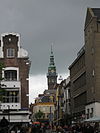 Tower of the Academiegebouw from Vismarkt -  Groningen 