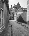 Vishoek - Hoekstr., pakhuis - Groningen - 20094381 - RCE -  De achtergevel van De Sleutel aan de Vishoek in Groningen 