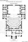Vogel & Van Gendt Stadsschouwburg Groningen plan - H.P. Vogel & F.W. (Frederik Willem) van Gendt. Stadsschouwburg, Turfsingel, Groningen. 1867-1883 (?). Afkomstig uit De Opmerker, 3e jaargang, nummer 16 (18 april 1868): bijvoegsel. 