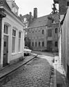 Vishoek - Hoekstr., pakhuis - Groningen - 20094382 - RCE -  De achtergevel van De Sleutel aan de Vishoek in Groningen 